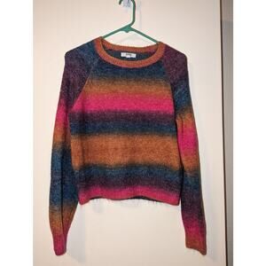 BB Dakota by Steve Madden Rainbow Ombre Lightweight Sweater Women's MEDIUM